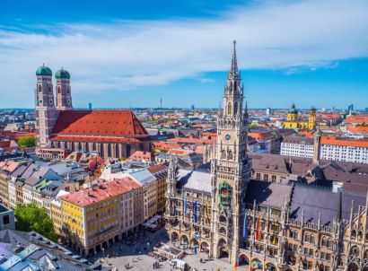 Bild der Skyline von München